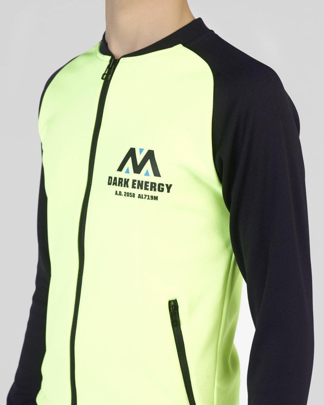 Black & Neon Yellow Track Jacket - Avalone - Elevastor
